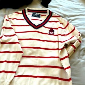 Trademark sweater in a 4x and matching blue jeans in a 36 men sizes